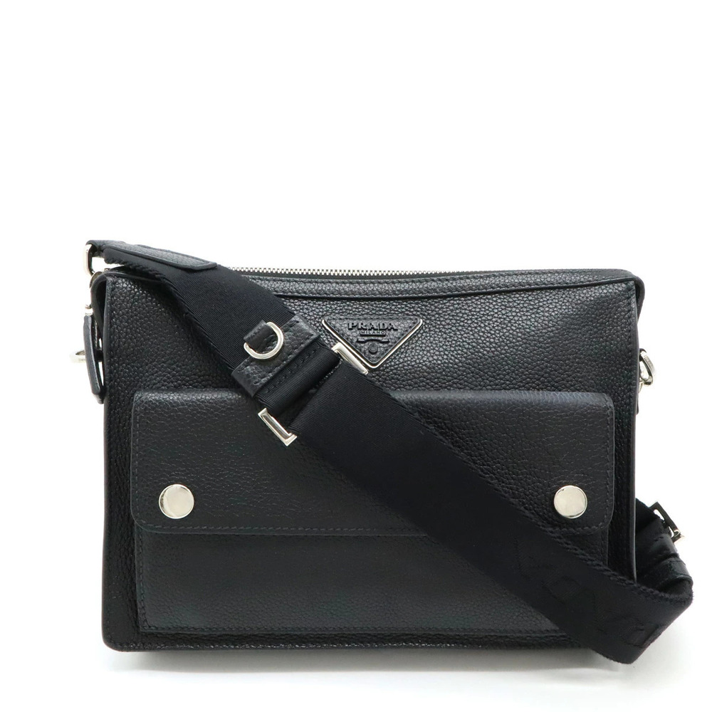 Prada Shoulder Bag Shoulder Leather NERO Black